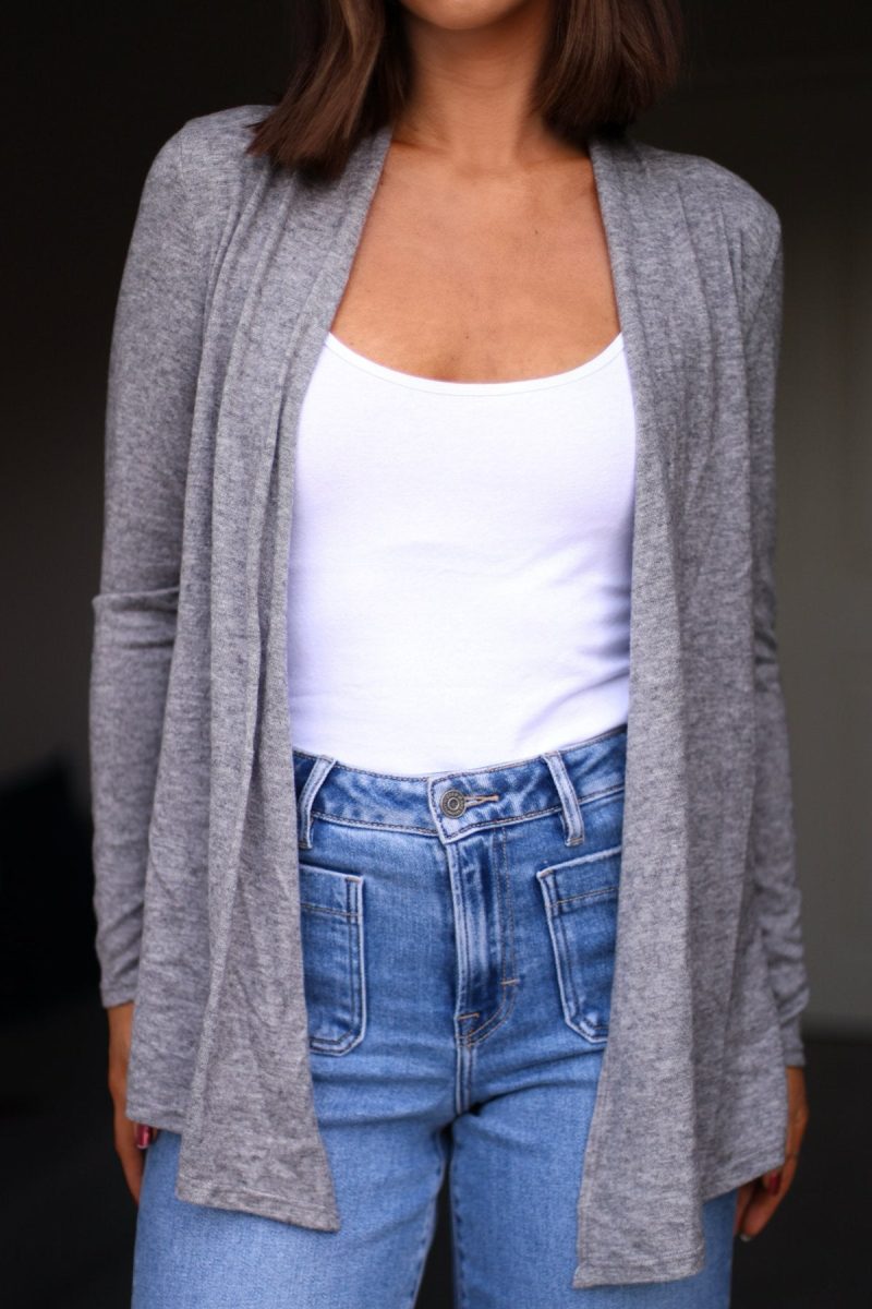 all day every day grey cardigan 574597