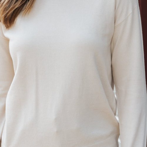 almond long sleeve boat neck sweater 904023