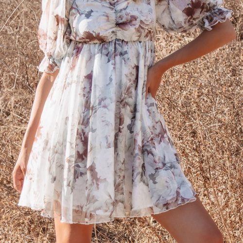 angelic floral print mini dress 619075