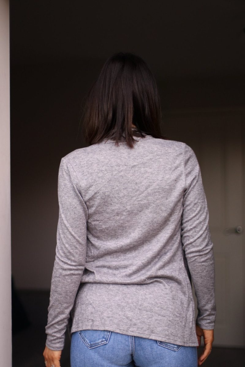 back to you cashmere sweater heather grey 122369