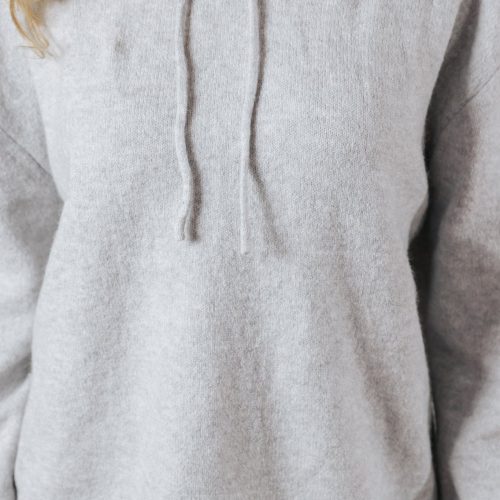 basic heather grey hooded sweatshirt 247241