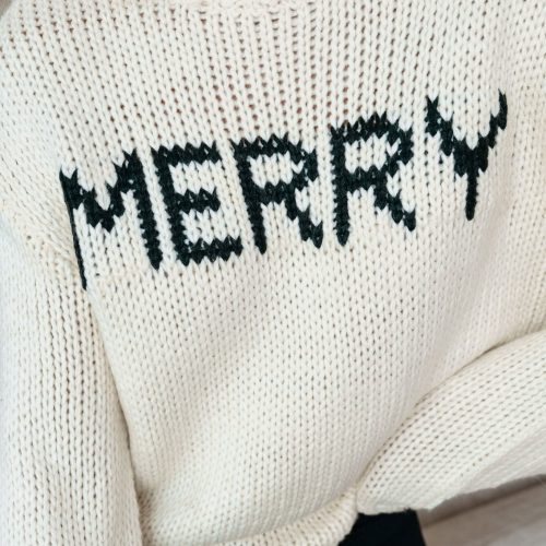 be merry christmas sweater cream 525520