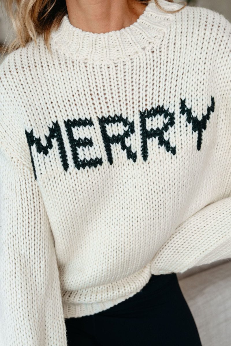 be merry christmas sweater cream 525520