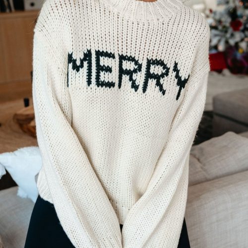 be merry christmas sweater cream 563355