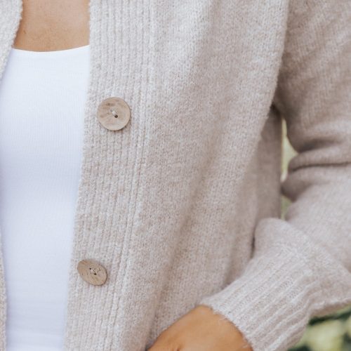 beige button down sweater cardigan 728730