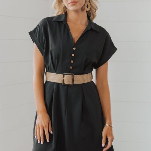 belted v neck mini dress pre order 295087