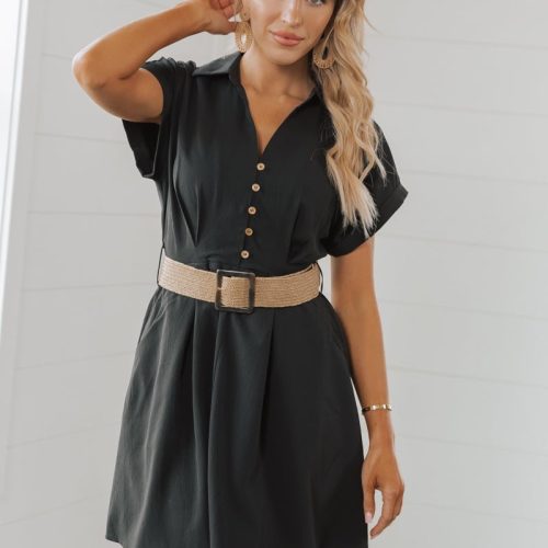 belted v neck mini dress pre order 321199