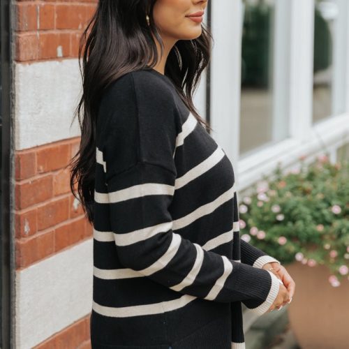 black and tan striped sweater 920746