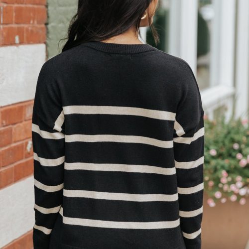 black and tan striped sweater 960632