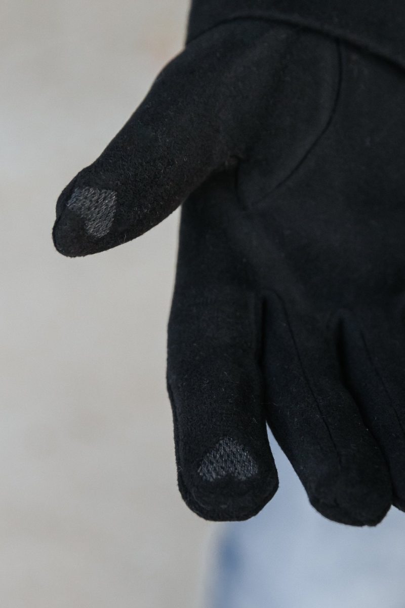 black braided touchscreen winter gloves 677396