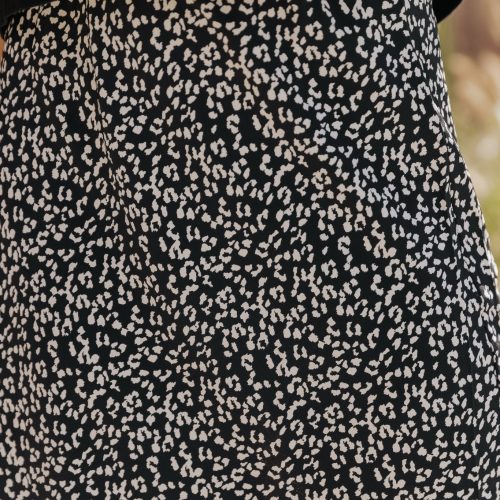 black leopard print midi skirt 528768