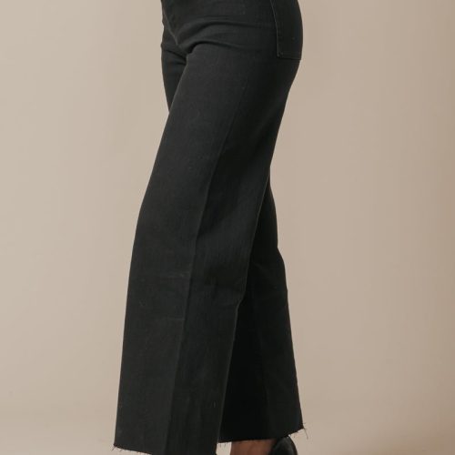 black straight wide leg pants 681980