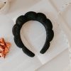 Black Terry Scalloped Headband - Magnolia Boutique