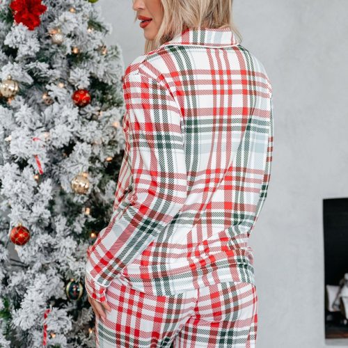 buttery soft red and green plaid pajama set 336907