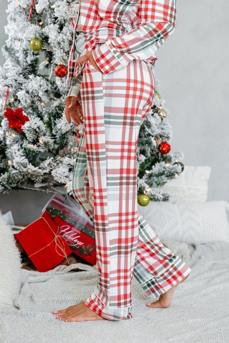 buttery soft red and green plaid pajama set 374969