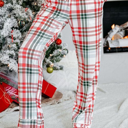 buttery soft red and green plaid pajama set 709629