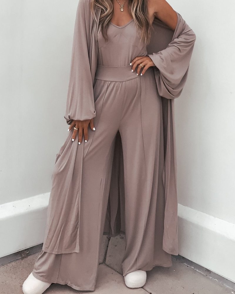 buttery soft taupe wide leg pants 122677