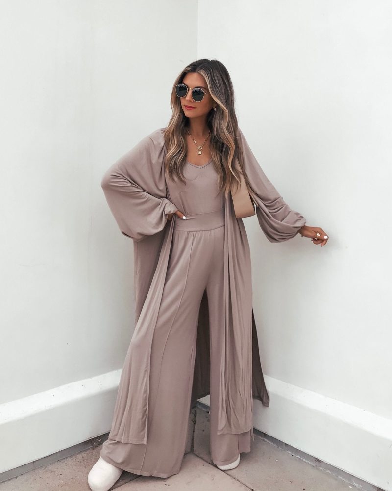 buttery soft taupe wide leg pants 672348