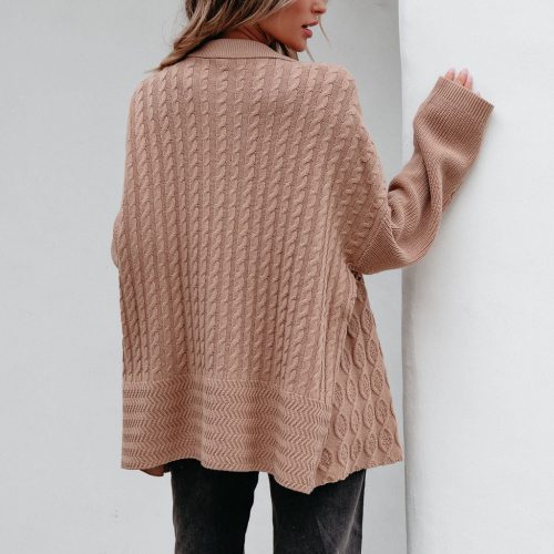 camel cable knit sweater cardigan 322850