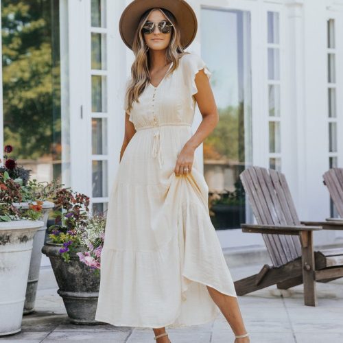 celine crochet lace tiered boho midi dress 584485