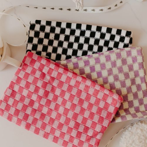 checkered cosmetic makeup bag 418734