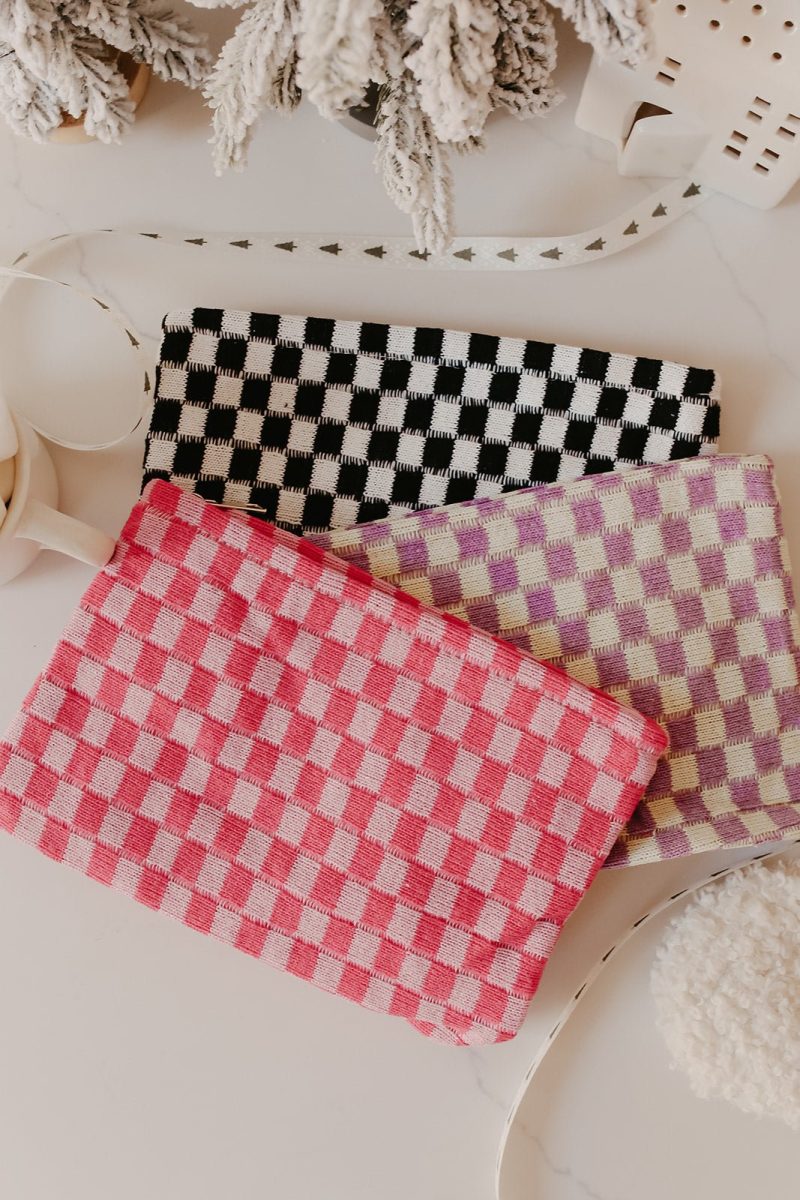 checkered cosmetic makeup bag 418734