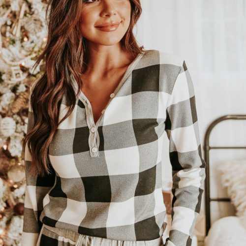 christmas morning ivory plaid pajama set final sale 177700