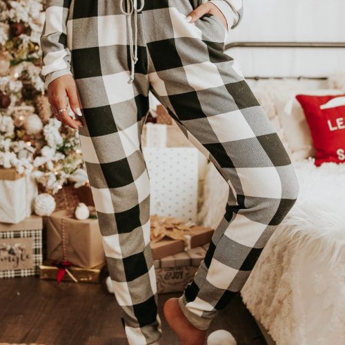 christmas morning ivory plaid pajama set final sale 267739