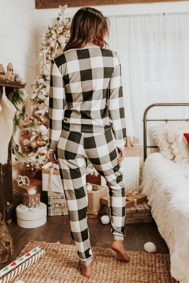 christmas morning ivory plaid pajama set final sale 331291