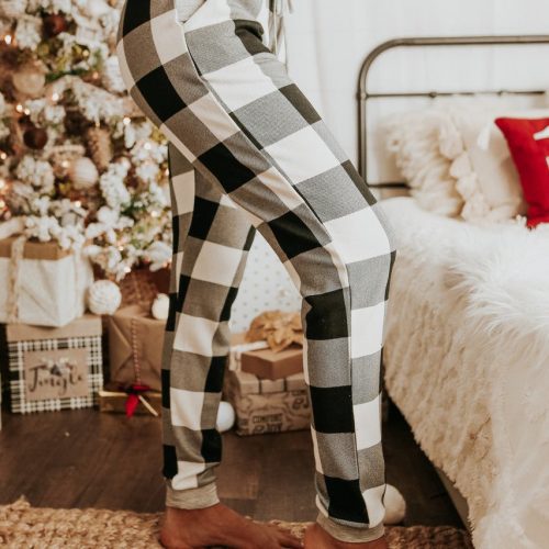 christmas morning ivory plaid pajama set final sale 680795