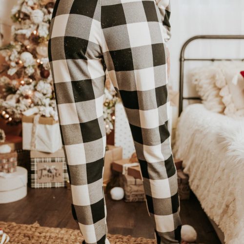 christmas morning ivory plaid pajama set final sale 901381