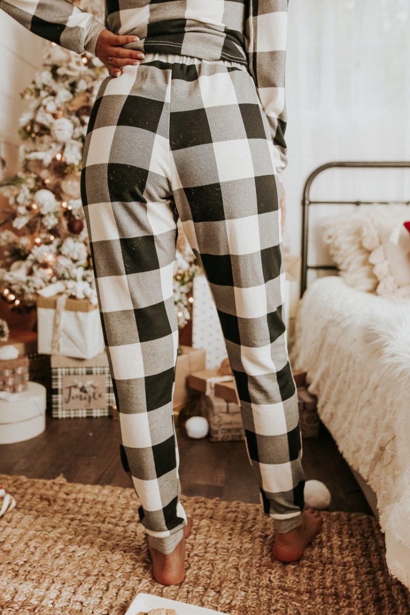 christmas morning ivory plaid pajama set final sale 901381