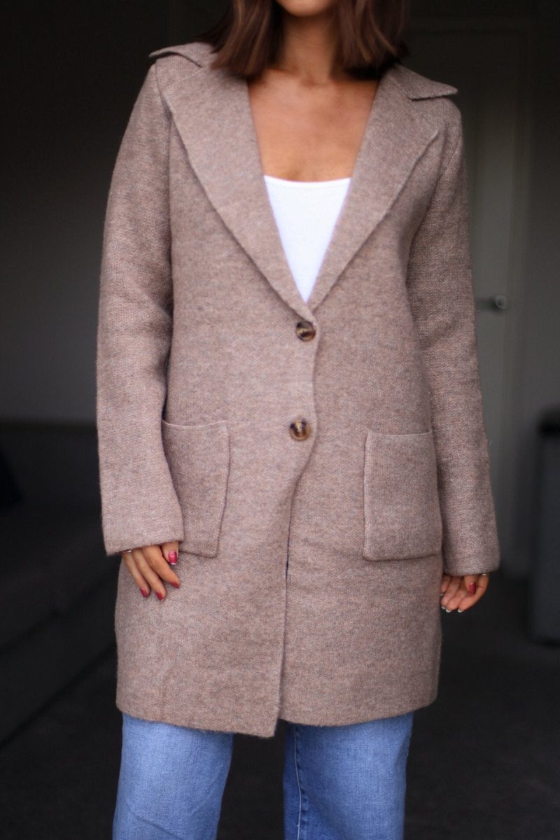 chunky mocha cardigan coat 499246