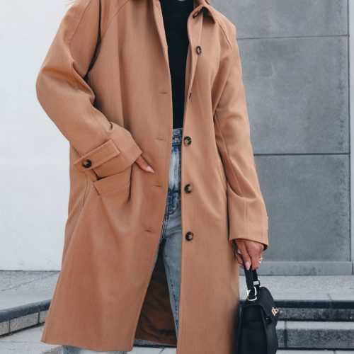 classic cocoon coat camel 954465