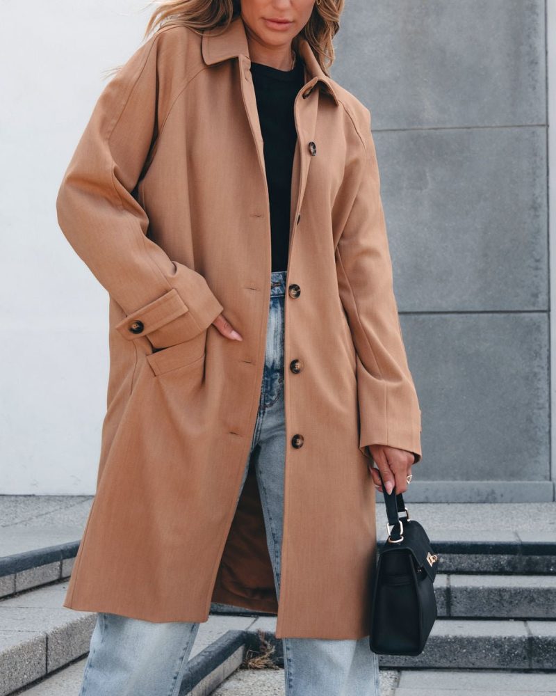 classic cocoon coat camel 954465