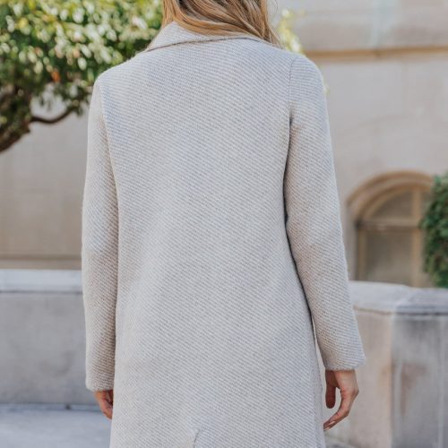 club chic heather grey long double breasted coat final sale 816637