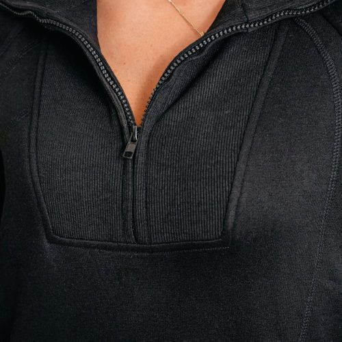 comfort lounge black half zip sweatshirt 503352