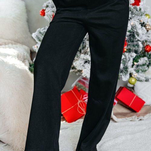 comfort lounge black wide leg sweatpants 991557