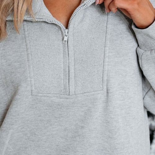 comfort lounge grey half zip sweatshirt 281936