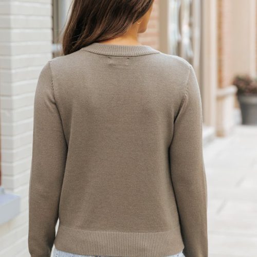 comfy cozy round neck sweater hunter green 251820