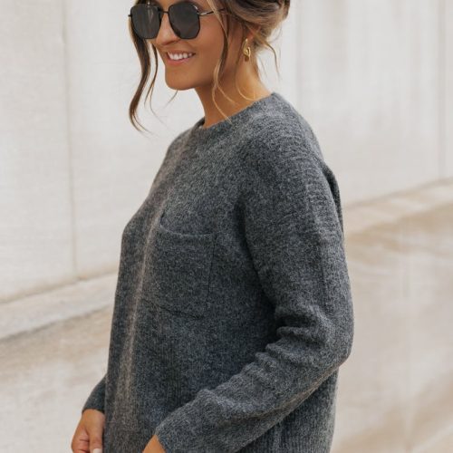 comfy lounge crewneck sweater charcoal 817135