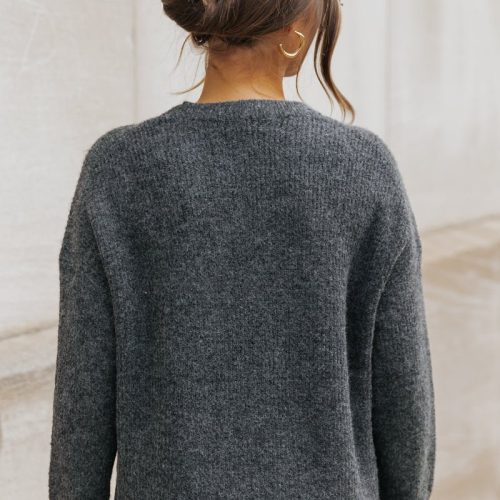 comfy lounge crewneck sweater charcoal 852086