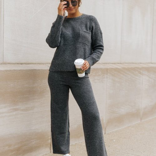 comfy lounge sweater pants charcoal 237175