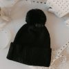 Cozy Black Ribbed Pom Beanie - Magnolia Boutique