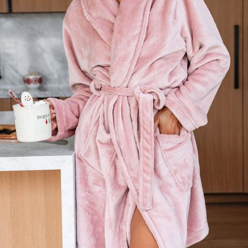 cozy soft pink robe 277020