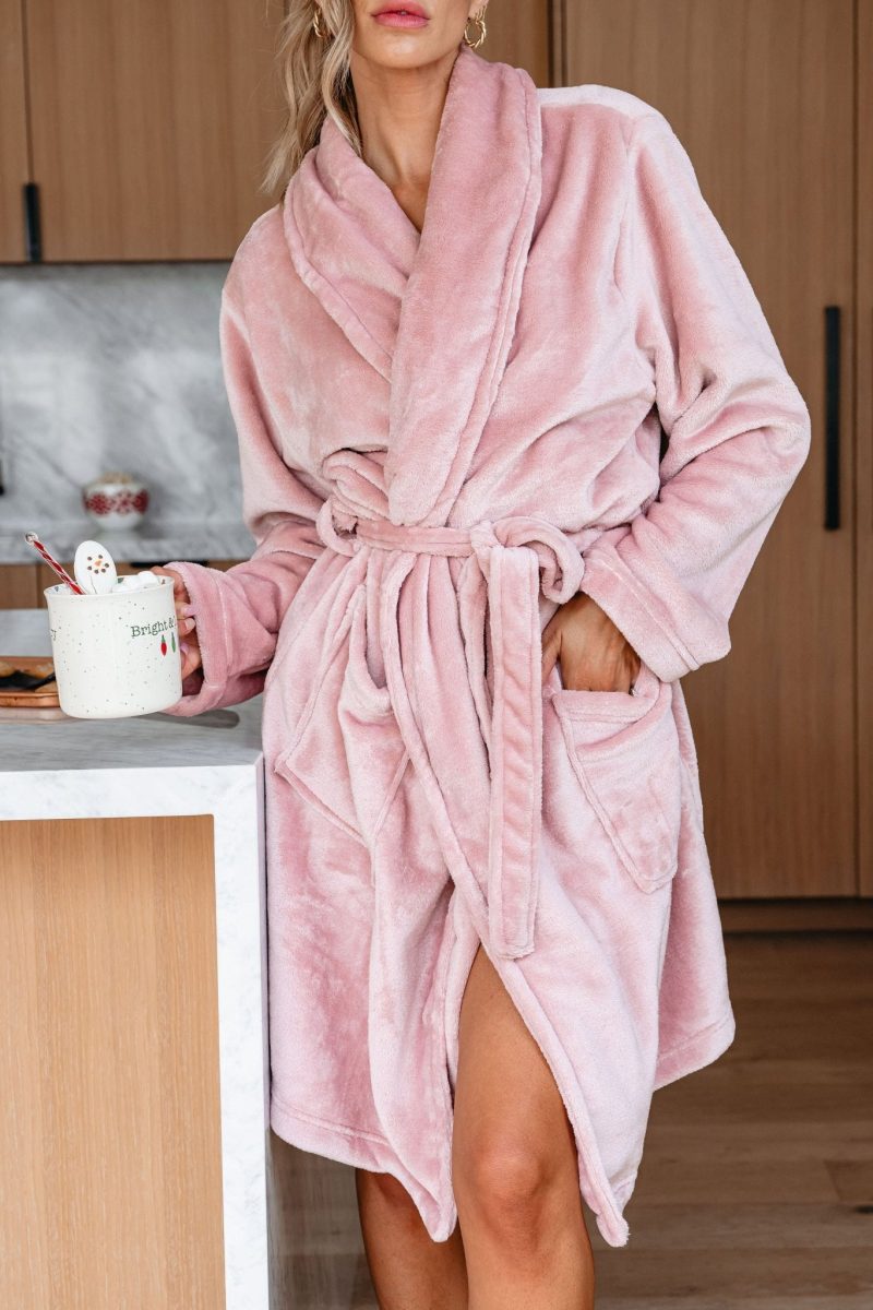 cozy soft pink robe 277020