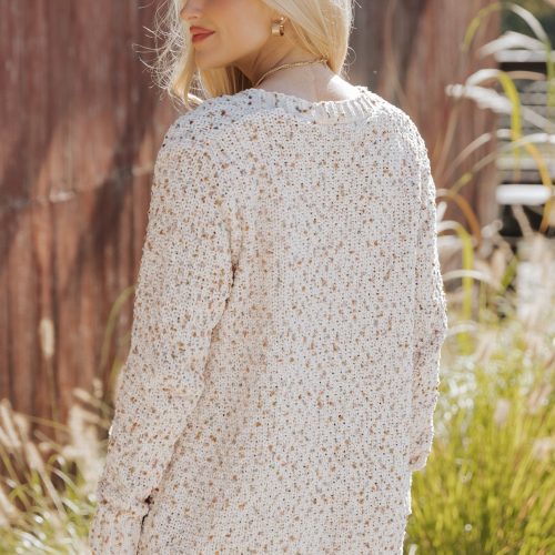 cream popcorn open front cardigan 440359