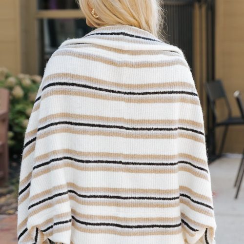 cream striped shrug cardigan 742361