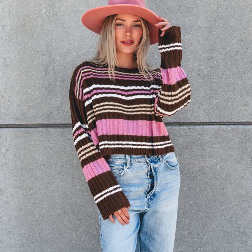 daniella multi striped sweater 134456