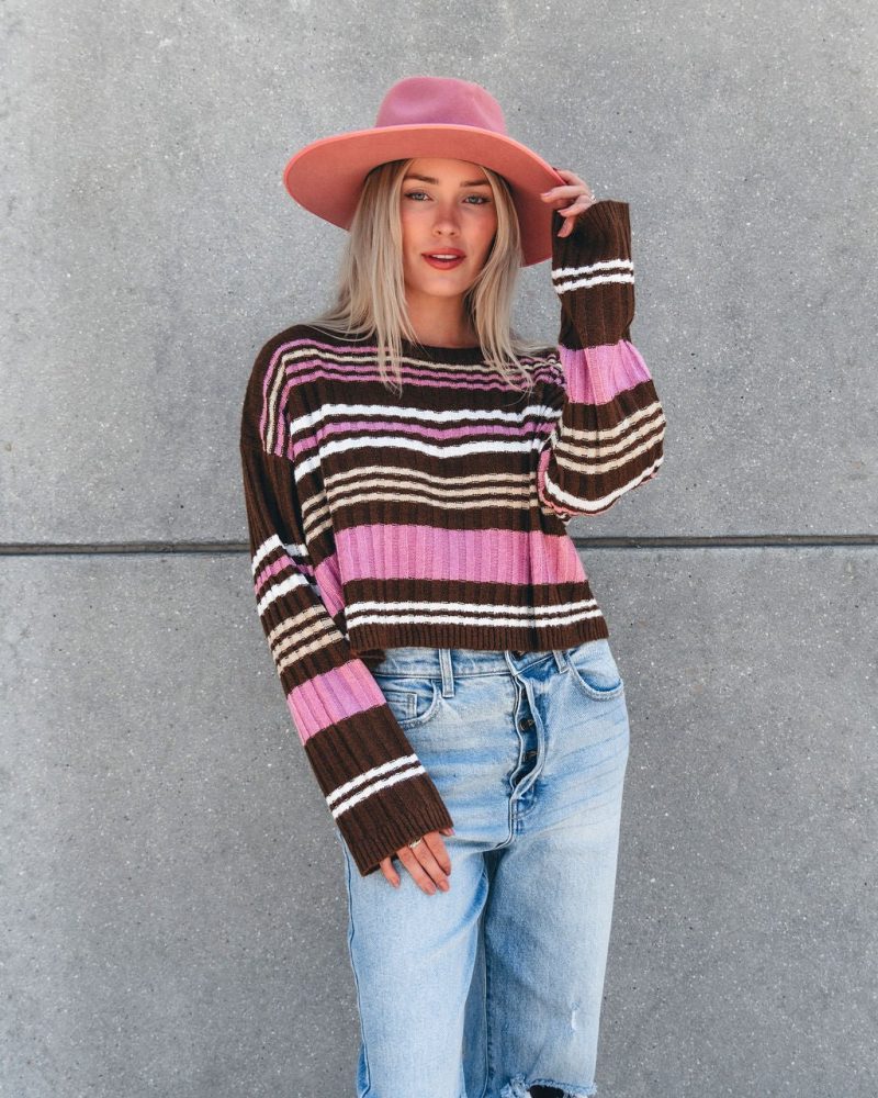 daniella multi striped sweater 134456